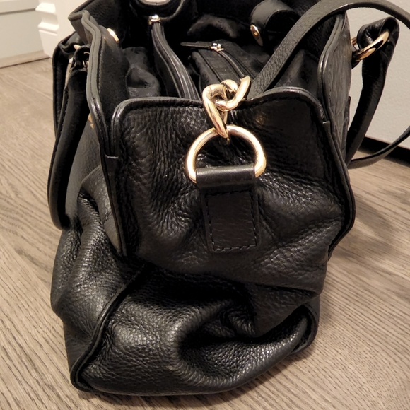 Black leather bag - Micheal Kors Hamilton Satchel Handbag - Picture 11 of 16